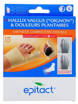 ORTHESE CORRECTIVE DOUBLE EPITACT A L'EPITHELIUM FLEX +26 TAILLE L PIED DROIT