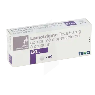 Lamotrigine Teva 50 Mg, Comprimé Dispersible Ou à Croquer à FLEURANCE