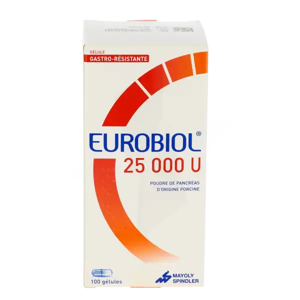 Eurobiol 25 000 U, Gélule Gastro-résistante