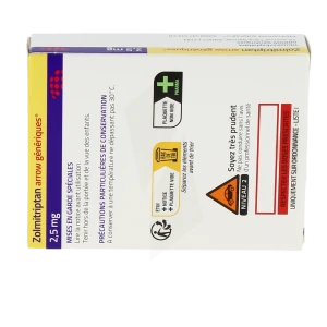 Zolmitriptan Arrow Generiques 2,5 Mg, Comprimé Pelliculé