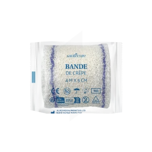 Santecare Bande Crêpe Coton 5 Cm X 4m