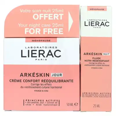 Liérac Arkeskin Jour Crème Confort Rééquilibrante Pot/50ml+nuit 25ml à La Lande-de-Fronsac