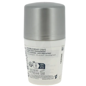 Vichy Deodorant Dermo-tolerance Dermo-détranspirant Invisible Protect 72h Anti-taches Anti-irritations Roll-on/50ml