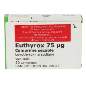 Euthyrox Elea 75 µg Cpr Séc Plq/50 (ait)