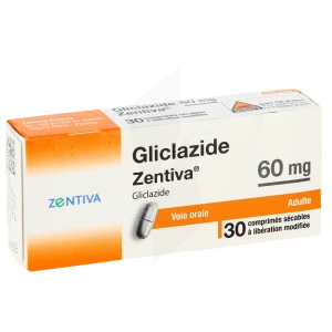 Gliclazide Zentiva 60 Mg, Comprimé Sécable à Libération Modifiée