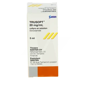 Trusopt 20 Mg/ml, Collyre En Solution