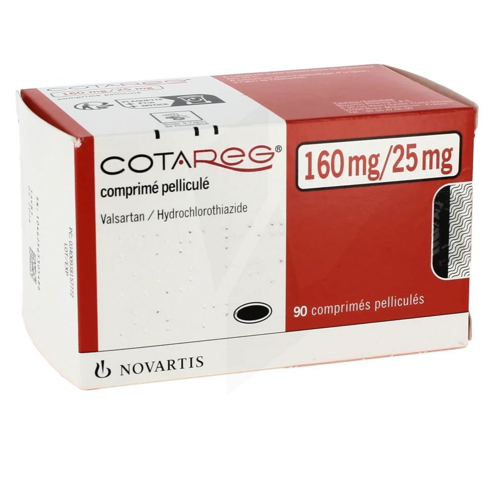 Cotareg 160 Mg/25 Mg, Comprimé Pelliculé