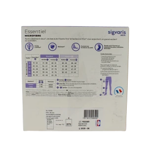 Sigvaris Essentiel Urban Microfibre Bas Auto-fixants Morpho- Classe 2 Homme Noir Normal Xl