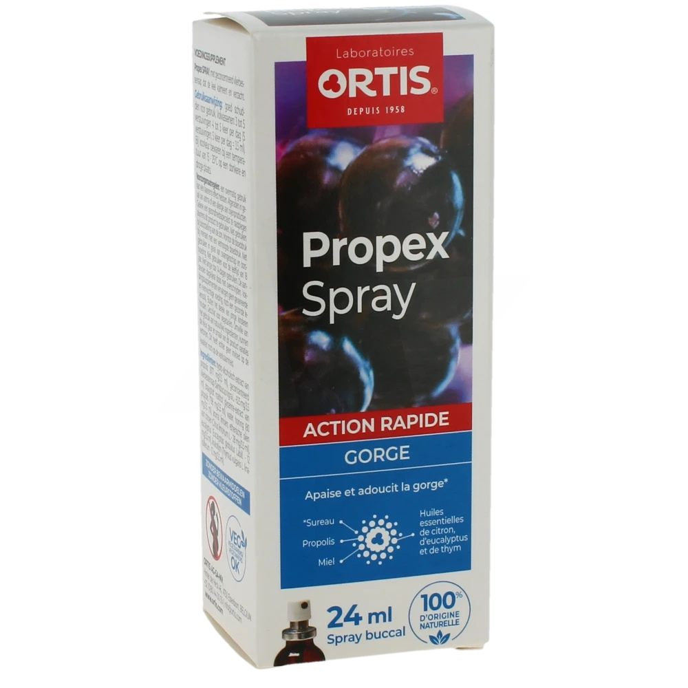 Ortis - Propex Spray Gorge 24ml - Apaise Et Adoucit La Gorge