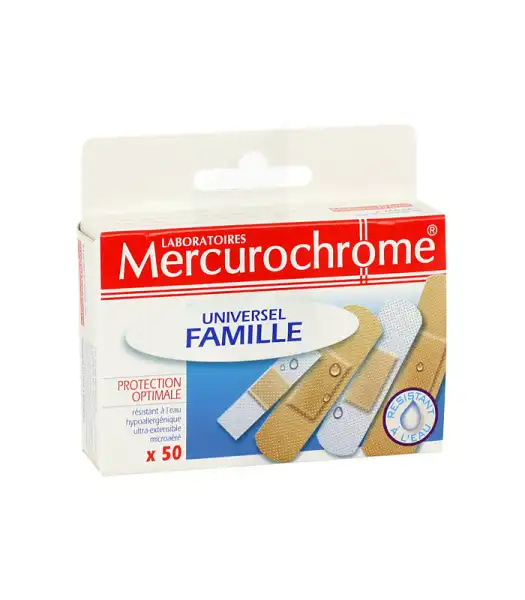 Mercurochrome Pansements Universels Famille X 50