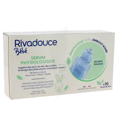 Rivadouce Bébé Sérum physiologique 30 Unidoses/5ml