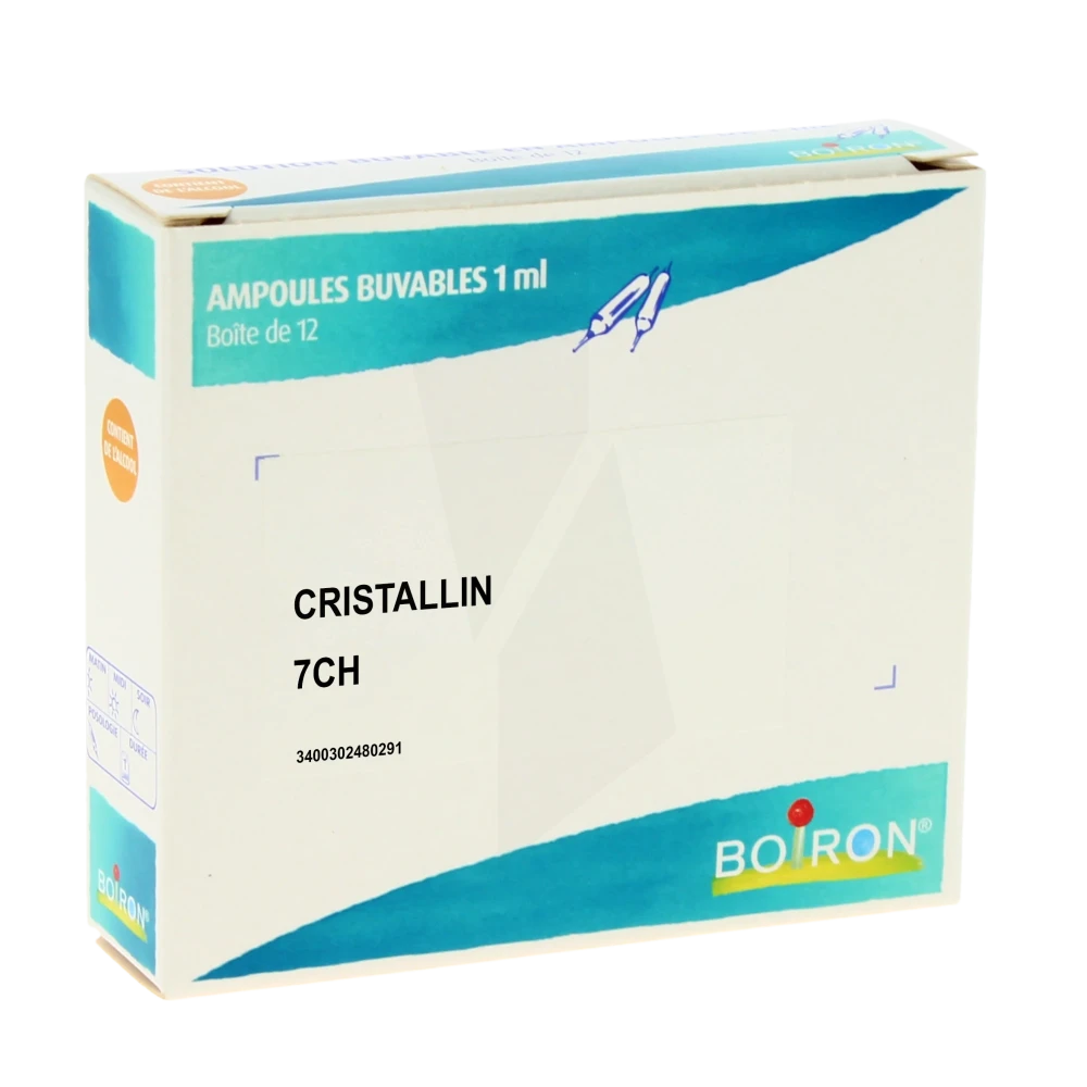 Boiron Cristallin 7ch Solution Buvable En Ampoules Boîte De 12 Ampoules