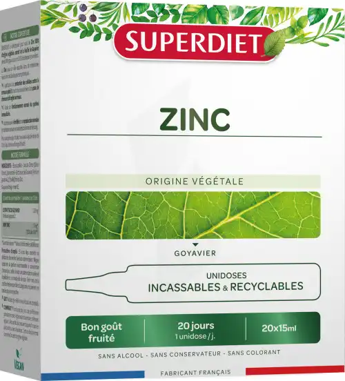 Superdiet Zinc Solution Buvable 20 Unidoses