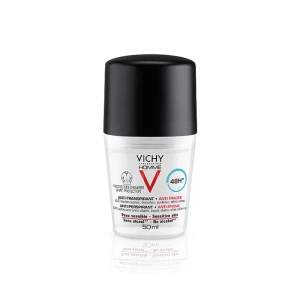 Vichy Homme Déodorant 48h Anti-transpirant Anti-traces Protection Chemise Roll-on/50ml