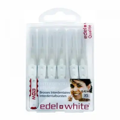 Edel+white Brossette Inter-dentaire Blanche 0,42mm B/6 à CHAMPAGNOLE