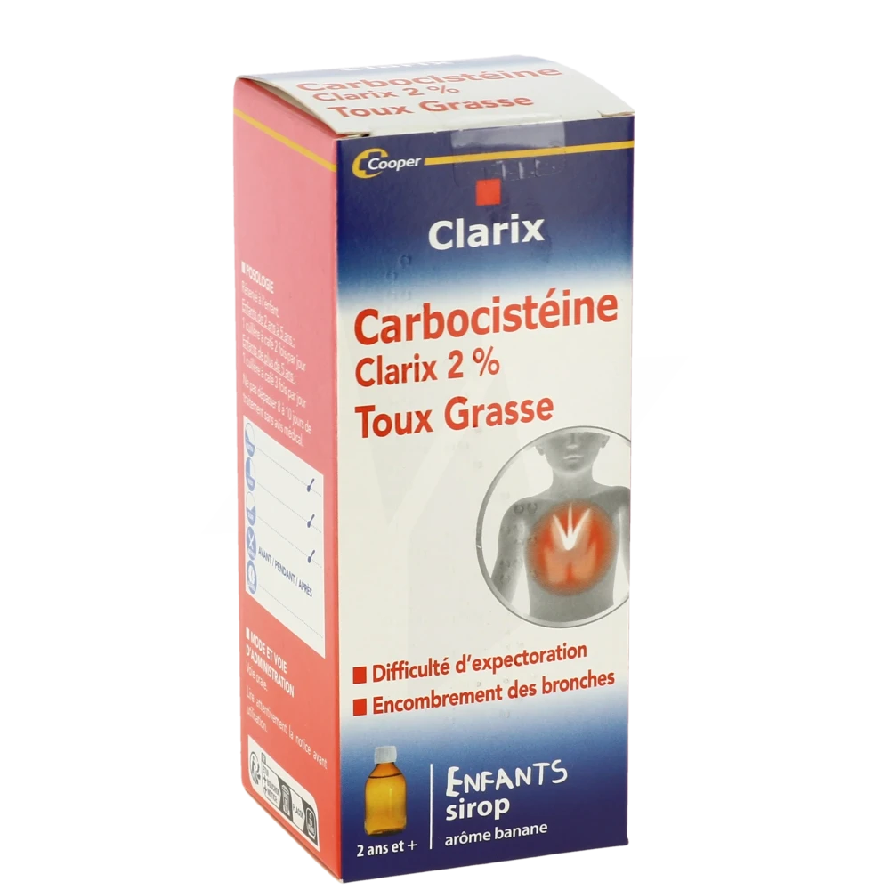 Carbocisteine Clarix 2 % Enfants, Sirop