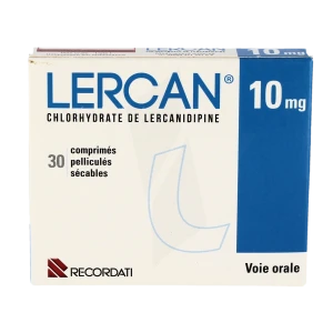 Lercan 10 Mg, Comprimé Pelliculé Sécable