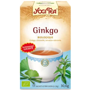 Yogi Tea Tisane Ayurvédique Ginkgo Bio 17 Sachets/1,8g