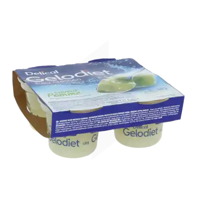 Gelodiet Eau Gélifiée Pomme Verte 4pots/120g à Pavie