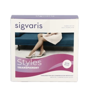 Sigvaris 2 Styles Transparent Chaussette Femme Po Beige 120 Mn+