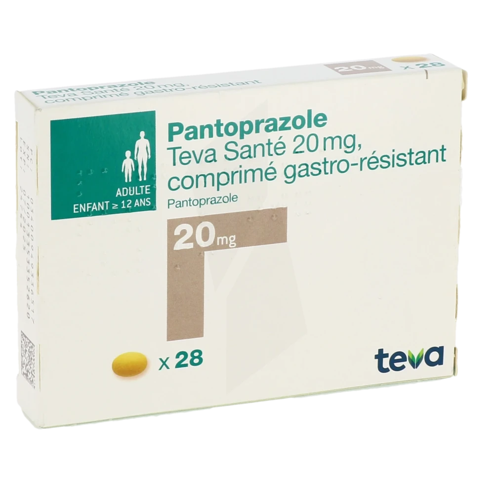 Pantoprazole Teva Sante 20 Mg, Comprimé Gastro-résistant