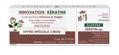Klorane Keratincaps Anti-chûte Trio 3x30 Capsules à Saint-Léger-du-Bourg-Denis