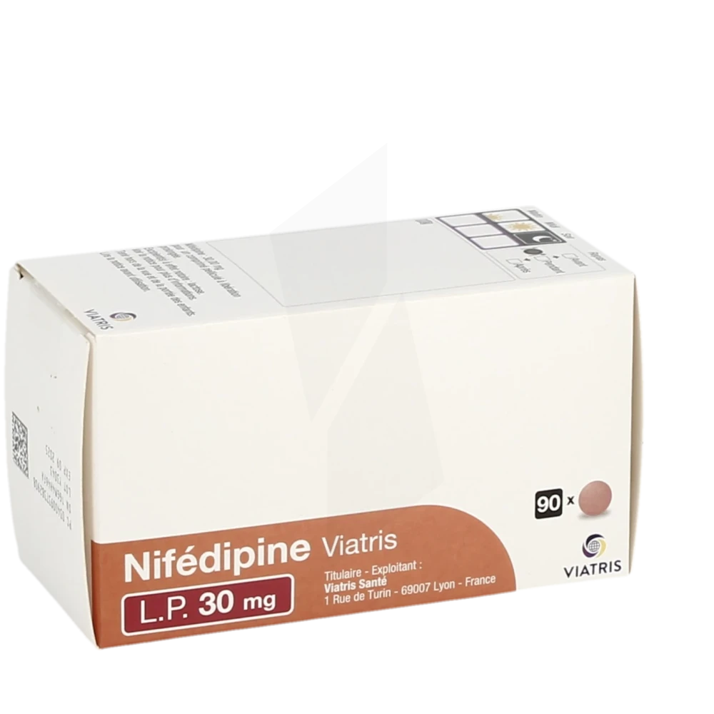 Nifedipine Viatris L.p. 30 Mg, Comprimé Pelliculé à Libération Prolongée