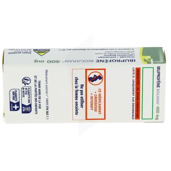 Ibuprofene Biogaran 400 Mg, Comprimé Pelliculé