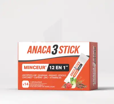 Anaca3 Stick Minceur 12 en 1 Poudre 14 Sticks