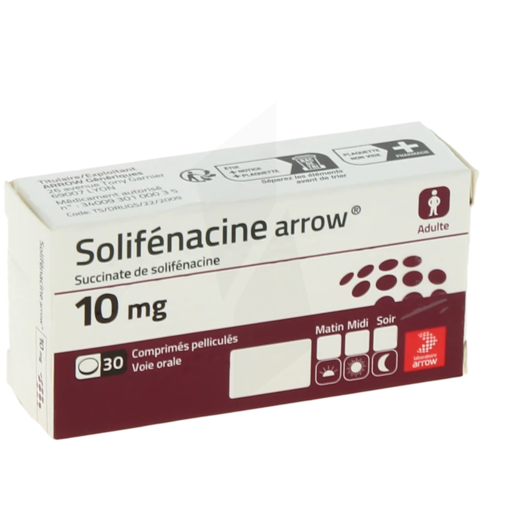 Solifenacine Arrow 10 Mg, Comprimé Pelliculé