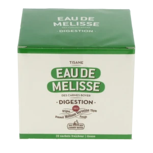 Eau De Mélisse Des Carmes Boyer Mélissane Tisane Digestive Bio 20 Sachets/1,5g