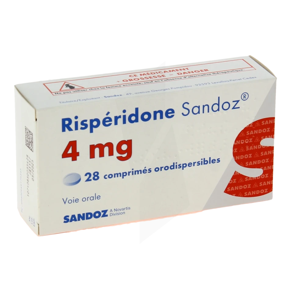 Risperidone Sandoz 4 Mg, Comprimé Orodispersible