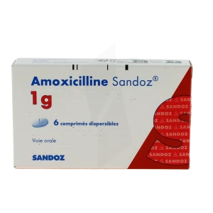 Amoxicilline Sandoz 1 G, Comprimé Dispersible