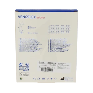 Venoflex Secret 2 Bas Antiglisse Femme Noir Taille 3n