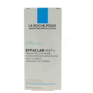 La Roche Posay Effaclar Mat Hydratant Sébo-régulateur Anti-brillance Anti-pores Dilatés Tube De 40 Ml