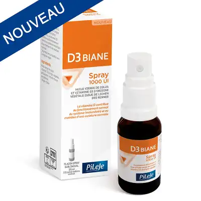 Pileje D3 Biane Spray 1000 Ui - Vitamine D Flacon Spray 20ml à PINS-JUSTARET