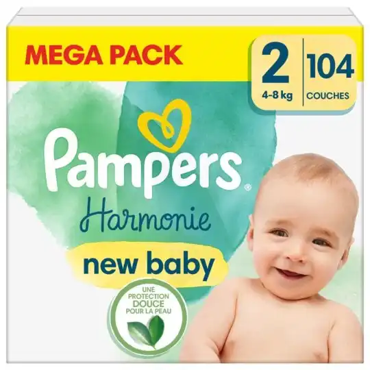 Pampers Harmonie Couche T2 Mégapack/104