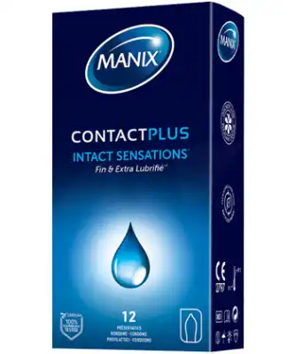 Manix Contact Plus Préservatifs Lubrifiés B/12+2 à Mantes-La-Jolie