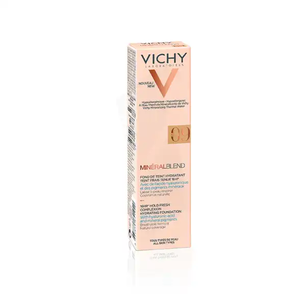 Vichy Minéralblend Fond De Teint Hydratant Teint Frais Teinte N°09 Agate Tube/30ml