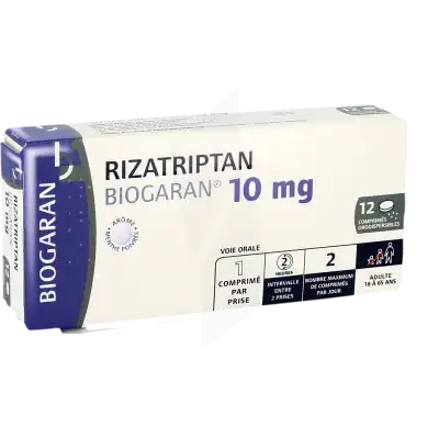 Rizatriptan Biogaran 10 Mg, Comprimé Orodispersible à SAINT-PRIEST