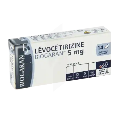 Levocetirizine Biogaran 5 Mg, Comprimé Pelliculé à Paris