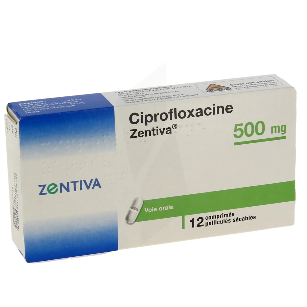 Ciprofloxacine Zentiva 500 Mg, Comprimé Pelliculé Sécable