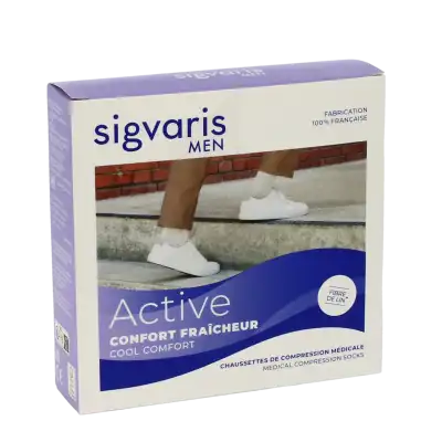 Sigvaris Active Confort FraÎcheur Chaussettes  Homme Classe 2 Noir X Large Normal à HEROUVILLE ST CLAIR