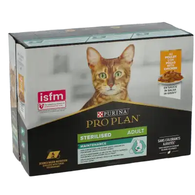 Proplan - Chat stérilisé - Poulet 10x85g