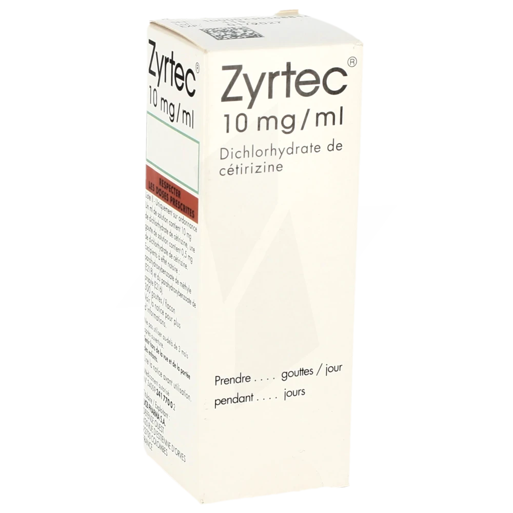 Zyrtec 10 Mg/ml, Solution Buvable En Gouttes