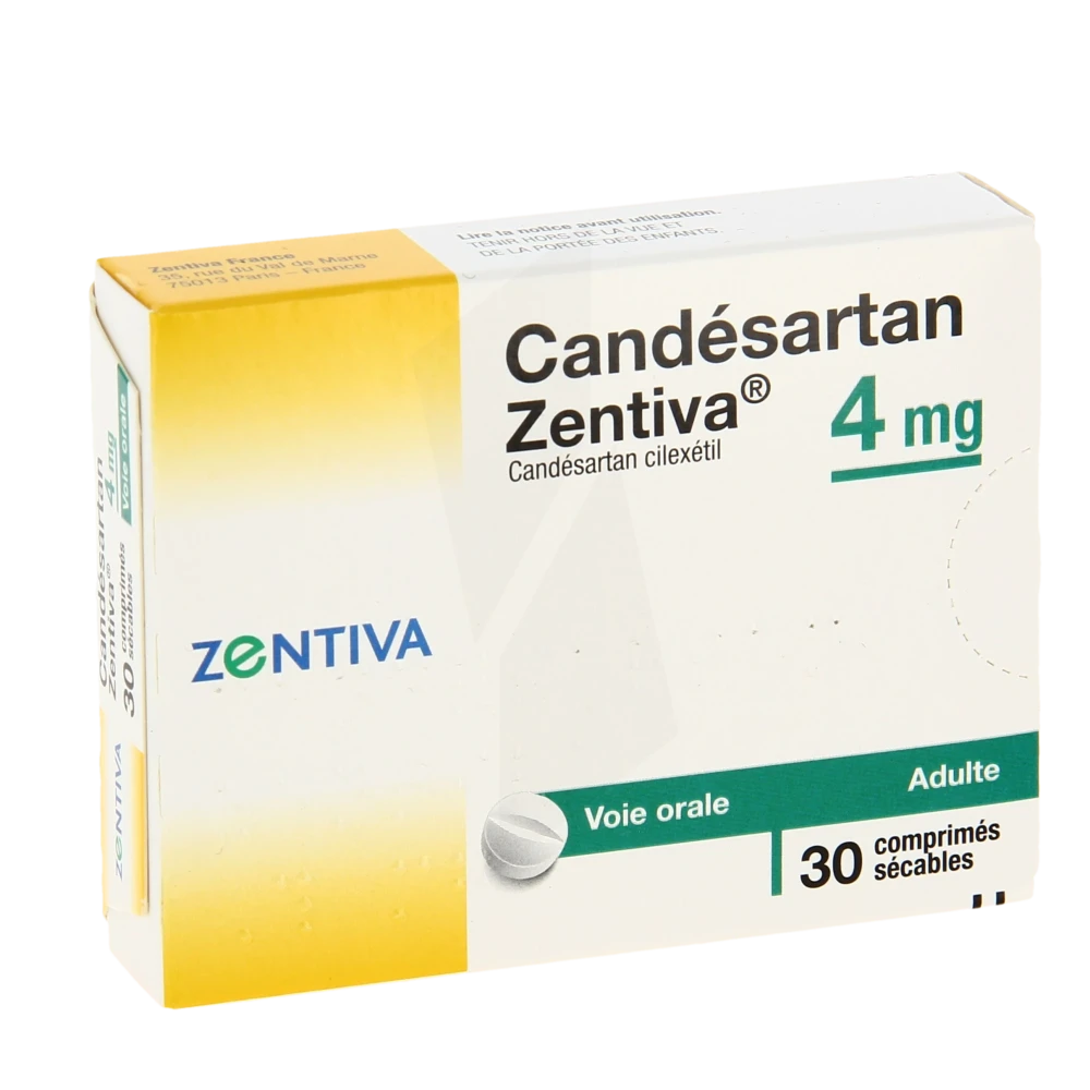 Candesartan Zentiva 4 Mg, Comprimé Sécable