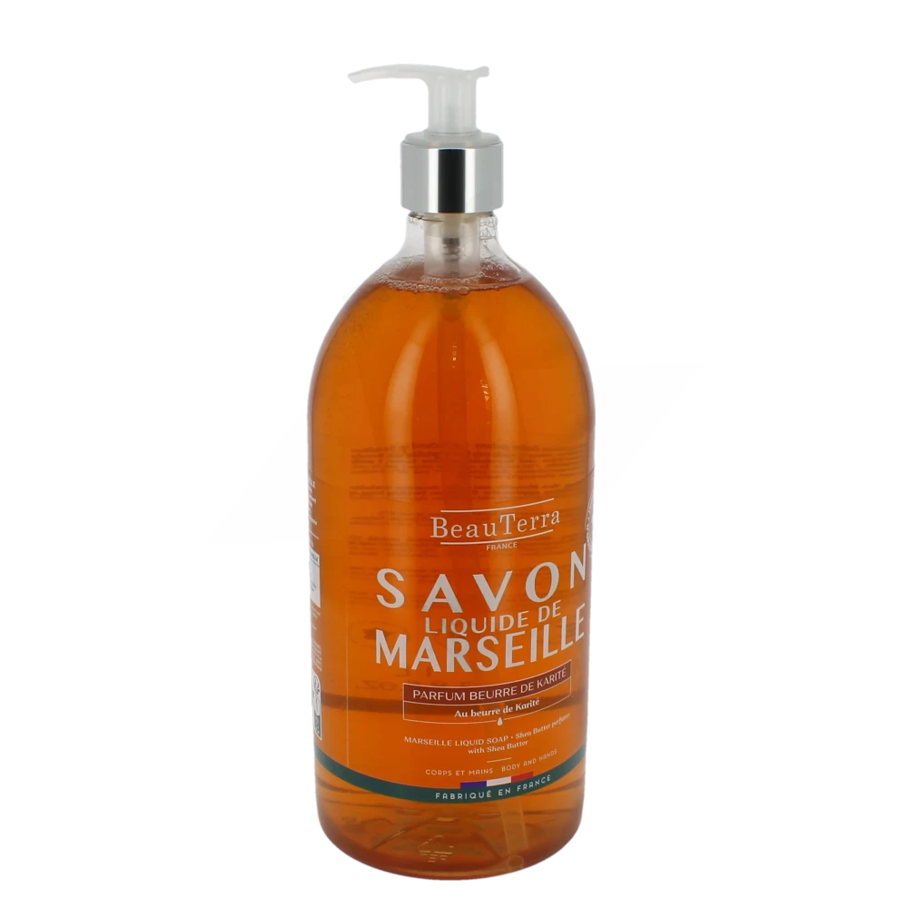 Beauterra - Savon De Marseille Liquide - Beurre De Karité - 1l