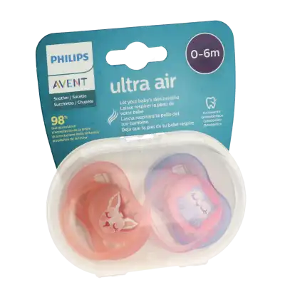 AVENT ULTRA AIR Sucette silicone 0-6mois hibou B/2
