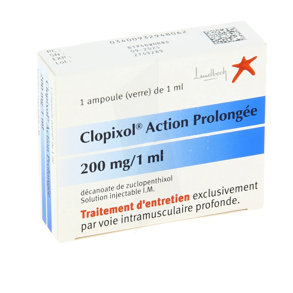 Clopixol Action Prolongee 200 Mg/1 Ml, Solution Injectable I.m.