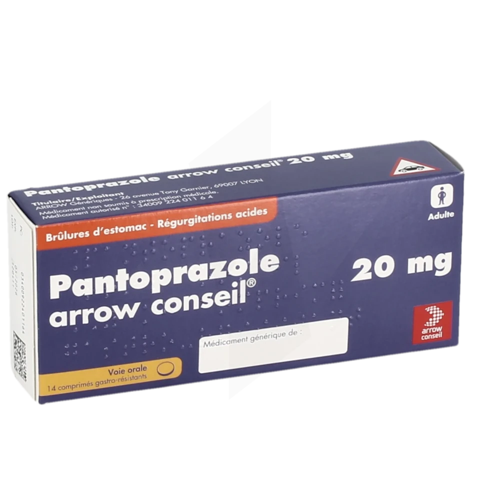 Pantoprazole Arrow Conseil 20 Mg Cp Gastro-rés Plq/14